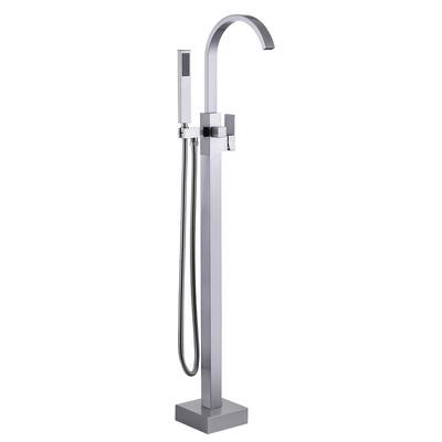 WOWOW Single-Handle Waterfall Freestanding Tub Faucet with Handshower