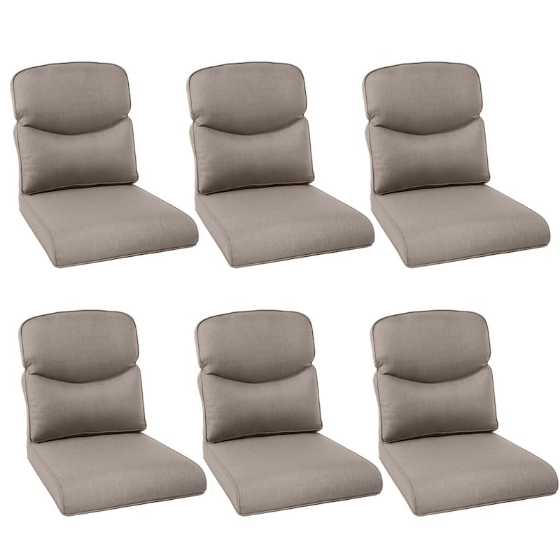 Pocassy 22x25x4 Inch Cushion for Outdoor Swivel Chairs Sofa Set - Grey Cushion - 6 Set Seat & Back Cushion