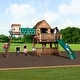 preview thumbnail 2 of 12, Backyard Discovery Woodridge Elite Cedar Wood Swing Set, Slide, Tunnel - 19'3" x 15'8"