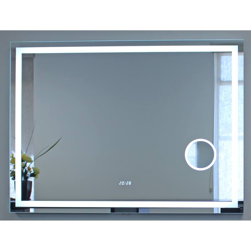 Miseno 60" W x 28" H Rectangular Frameless Wall Mounted Mirror with