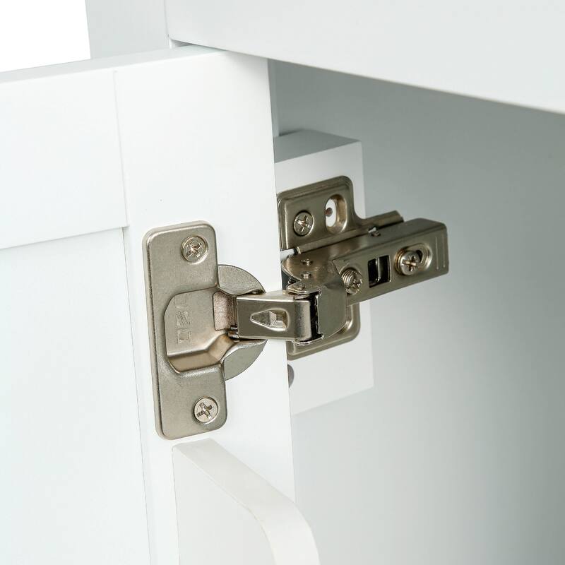 Kitchen Cart with Rubber wood Drop-Leaf Countertop