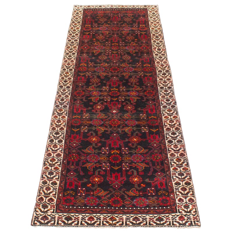 ECARPETGALLERY Hand-knotted Andelz Black Wool Rug - 3'3 x 10'11