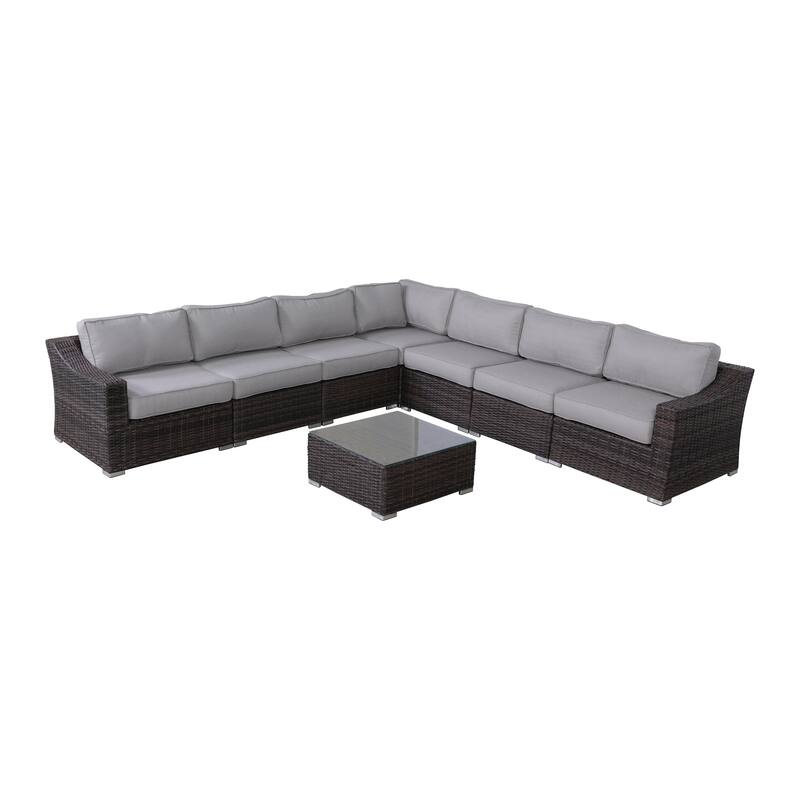 LSI 6 - Person Seating Group with Cushions - Brown