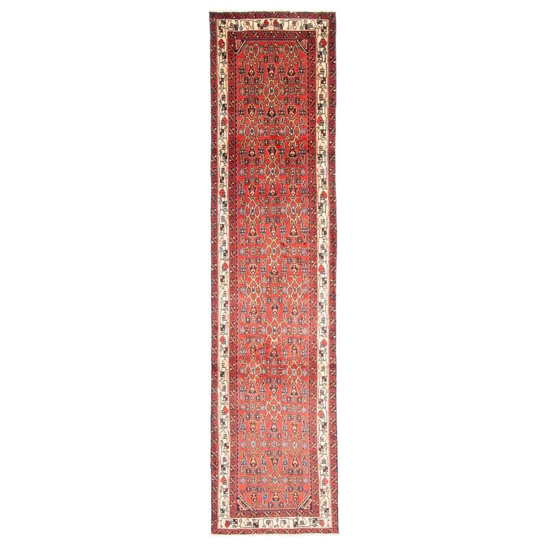 ECARPETGALLERY Hand-knotted Andelz Red Wool Rug - 2'1 x 9'1