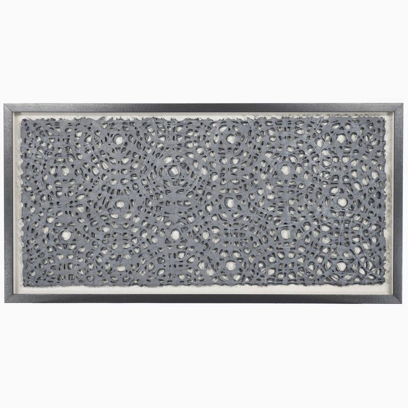 HUJI Papier-Mache Ripples Shadow Box Wall Decor