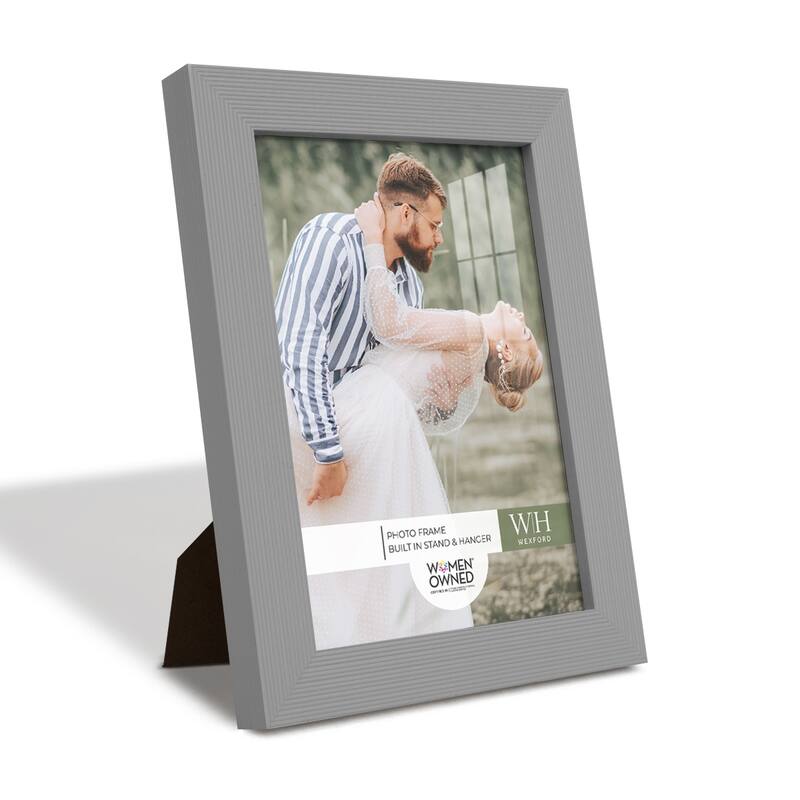 4 Piece Set Solid Wood Picture Frame - Grey - 5x7