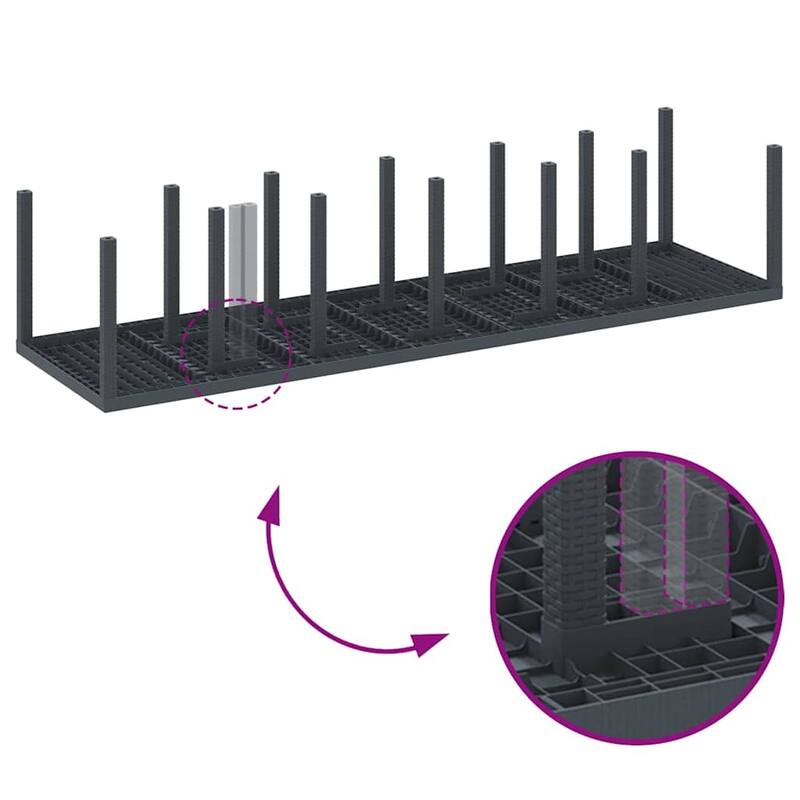 vidaXL Garden Dining Set 15 pcs Poly rattan - 39 x 138 x 29
