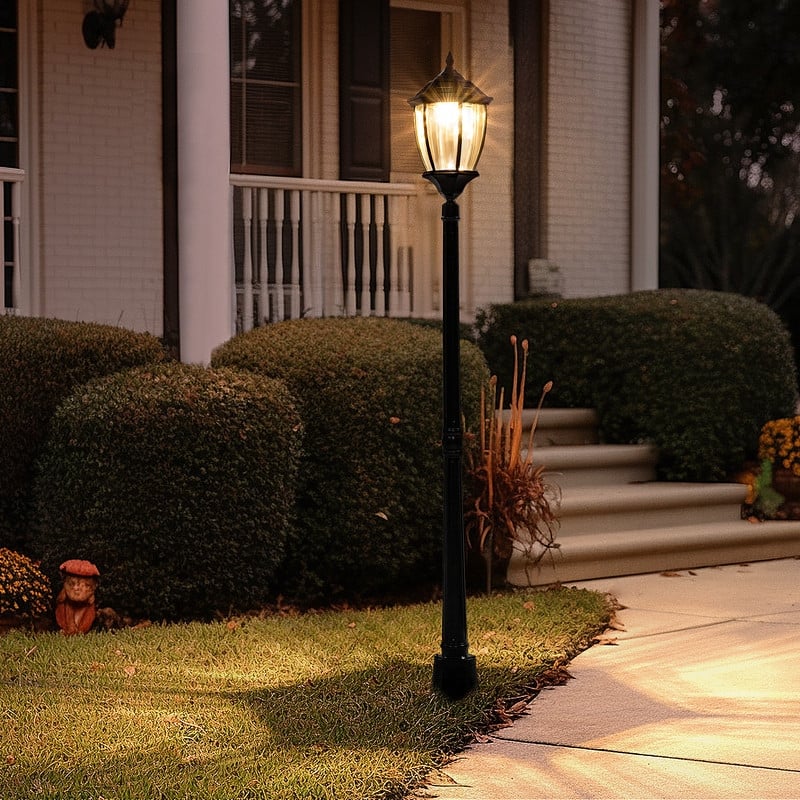 68.9" Outdoor Solar Lamp Post Integrated LED Light - 68.9“