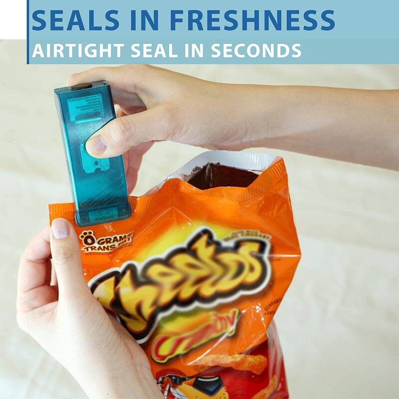 iTouchless (2-Pack) for Airtight Food Storage Saver, Reseals Snack Handheld Heat Bag Sealer