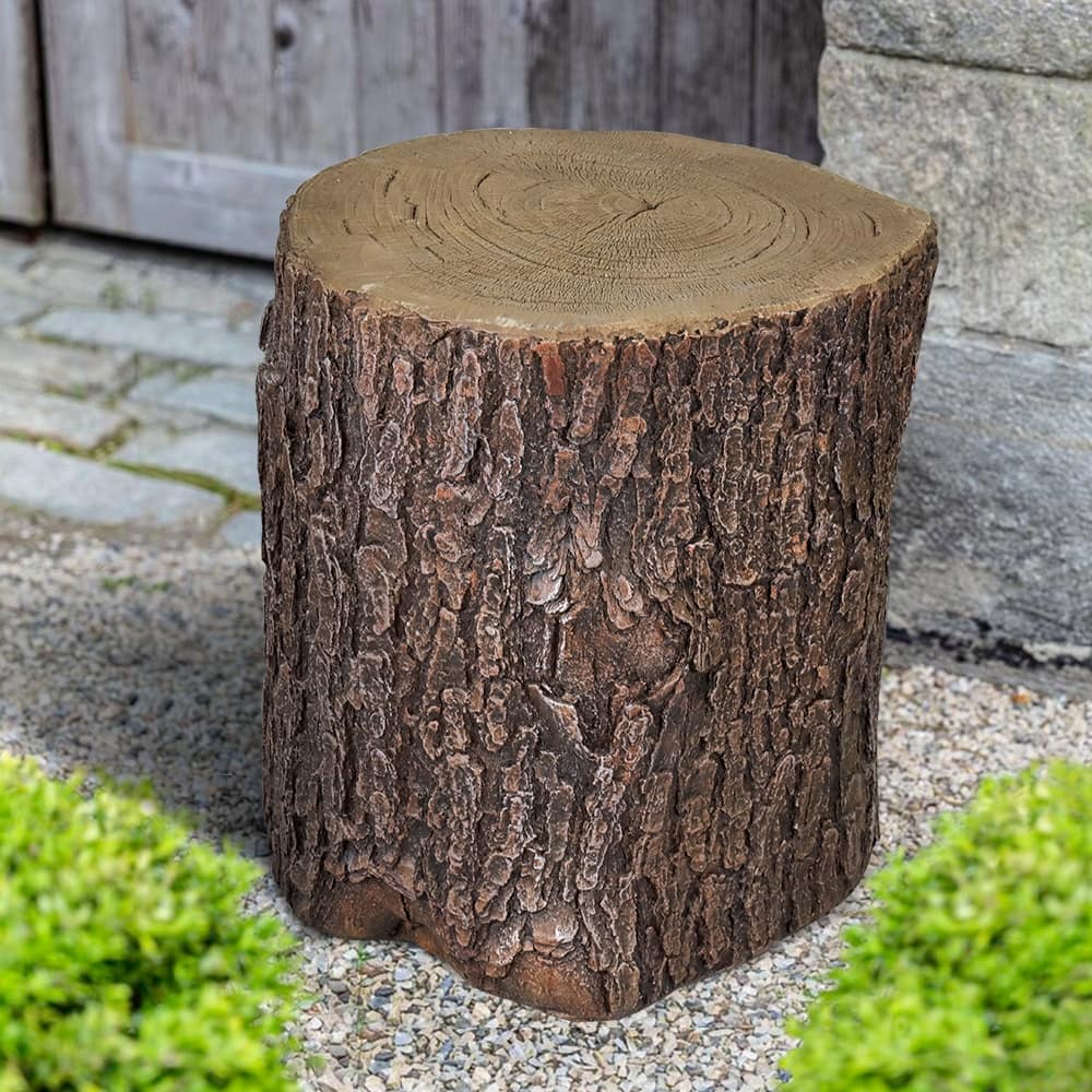 Faux Oak Stump Cover for Yard - Round Tree Stump Table Garden Stools