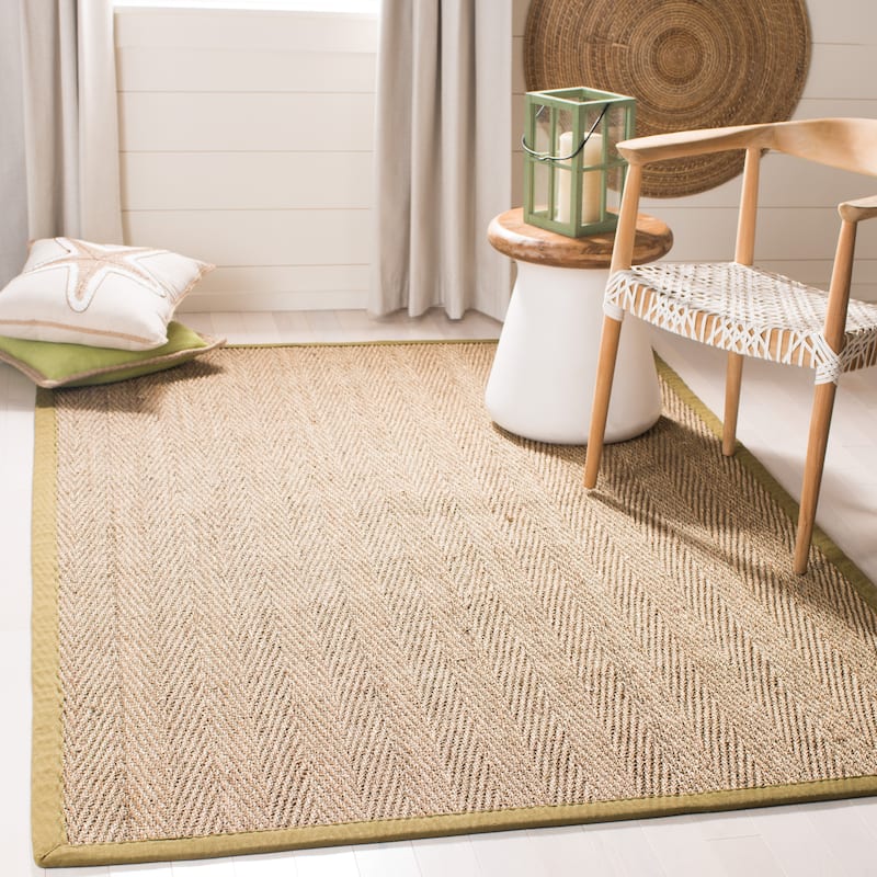 SAFAVIEH Natural Fiber Oceana Herringbone Seagrass Rug