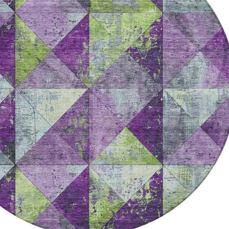 HomeRoots Geometric Transitional Rectangle Outdoor Rug