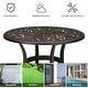 preview thumbnail 6 of 16, Patio 23.6" Cast Aluminum Dining Table