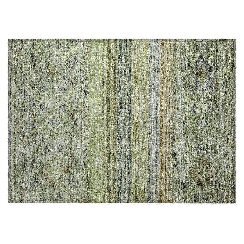 Machine Washable Indoor/ Outdoor Boho Moroccan Chantille Rug
