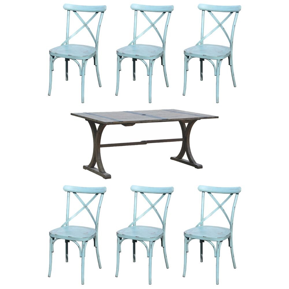 Shop Courtyard Casual Mojave Brookwood Set Of 7 Table Set With 66