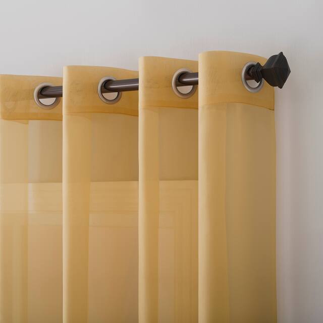 No. 918 Emily Voile Sheer Grommet Curtain Panel- Single Panel