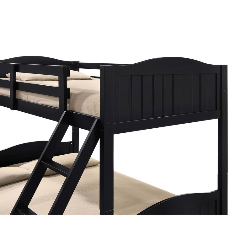 Arlo Transitional Wood Frame Bunk Bed with Ladder