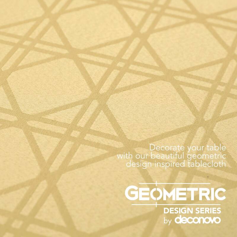 Geometric Jacquard Tablecloth Wrinkle Water Resistant Spill-Proof