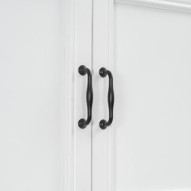 Space-Saving Twin Murphy Bed with Wardrobe, Desk, and Storage, White