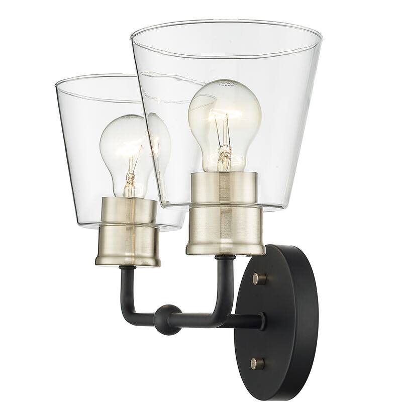 Millennium Lighting Cameron 2 Light Vanity Light with Clear Glass Shades