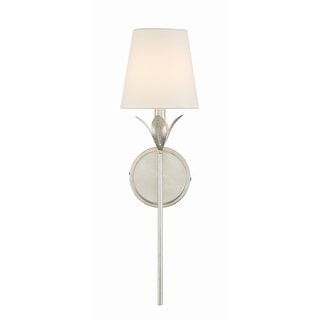 Broche 1 Light Antique Silver Wall Mount - 6"W x 21"H x 7.25"D