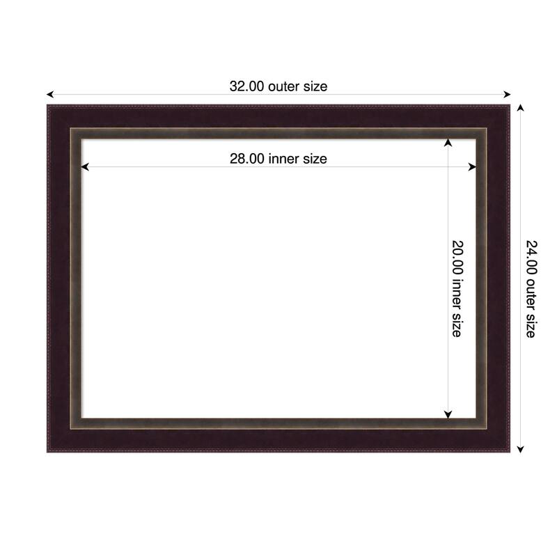 Amanti Art Signore Bronze Framed Dry Erase Magnetic Board - 32 x 24 in