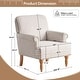 preview thumbnail 35 of 49, Rolled Armchair Accent Chair Set of 2 Blue/ Grey/ Brown