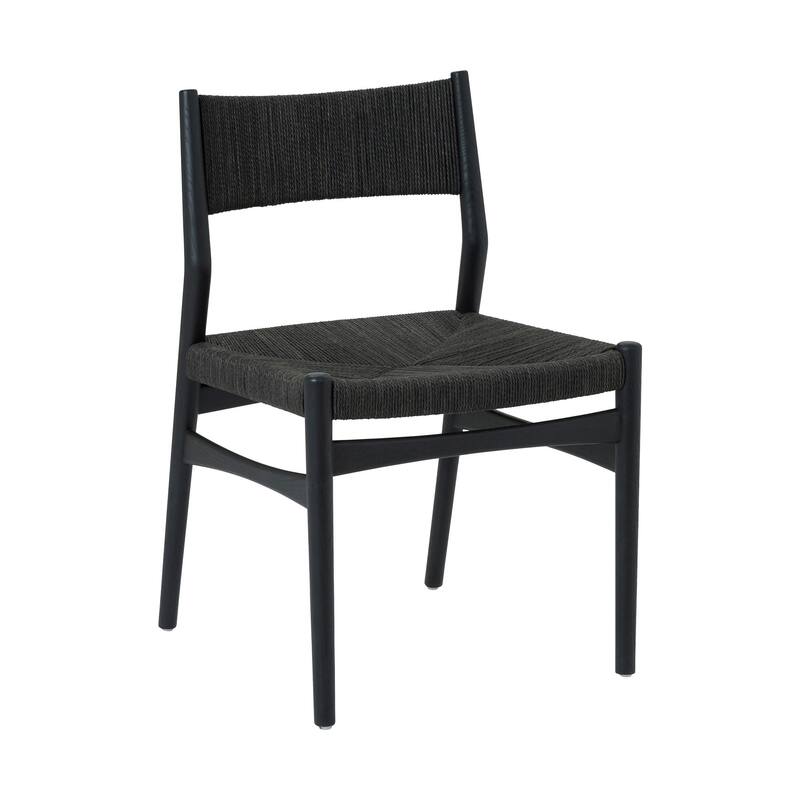 HomeRoots Five Piece Brown and Black Oval Dining Set with Four Chairs