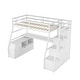 preview thumbnail 8 of 43, Twin Size Loft Bed with 7 Drawers 2 Shelves and Desk