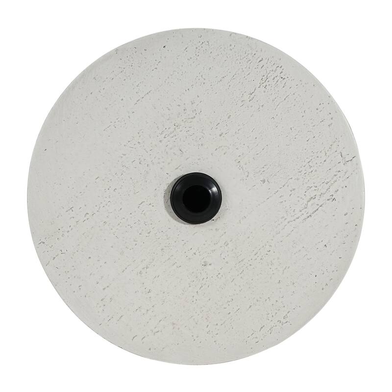 Christopher Knight Home - Modern Outdoor MGO Side Table Umbrella Base with Sand-Filling Design, Lime White Industrial Finish