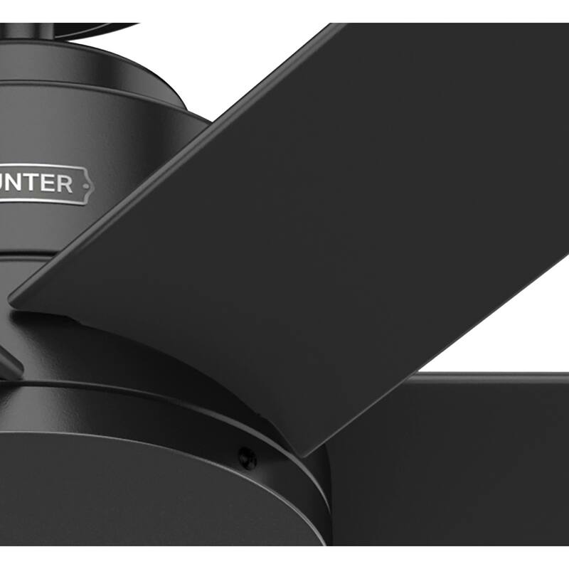 Hunter 52" Kennicott Outdoor Ceiling Fan, Wall Control - Contemporary, Industrial, Transitional - Windmill - Damp Rated!