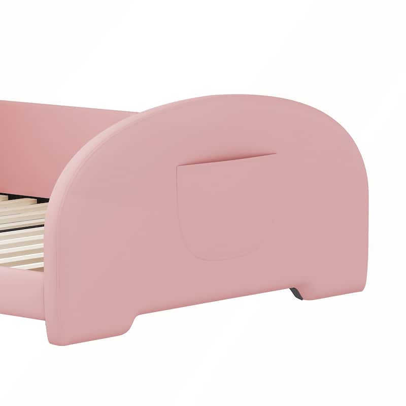 Twin size Upholstered Rabbit-Shape Princess Bed