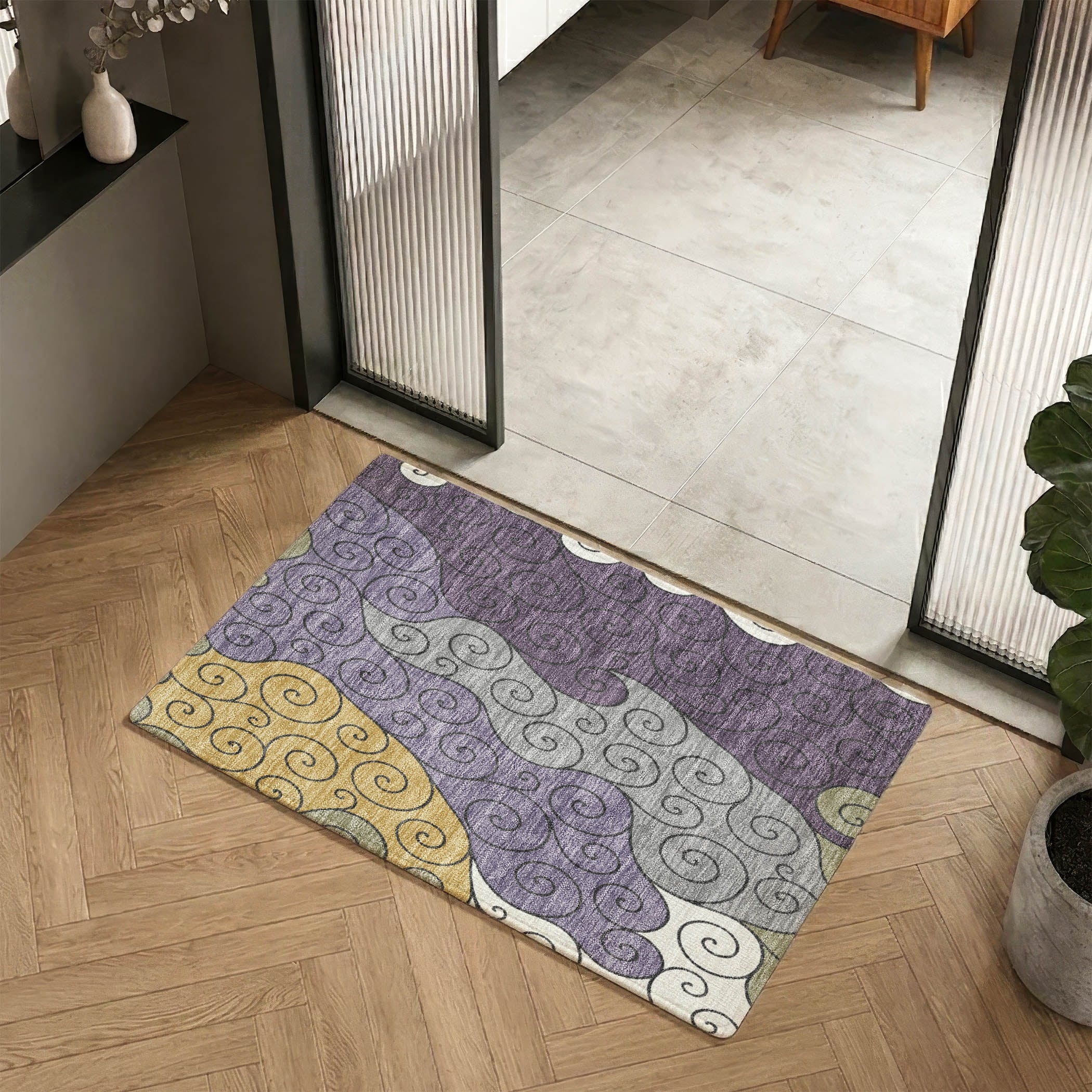 Premium Washable Super Soft Contemporary Marshall Mayfield Rug