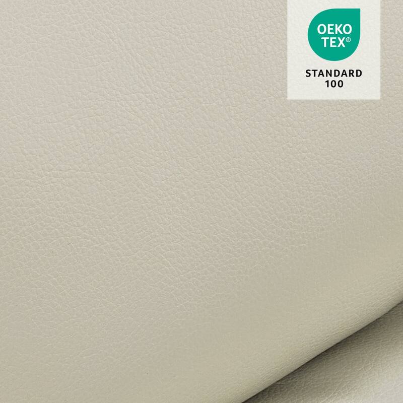 MCombo Lay Flat Dual Motor Power Lift Recliner Chair Sofa with Heat and Massage, Infinite Position, Faux Leather 7661