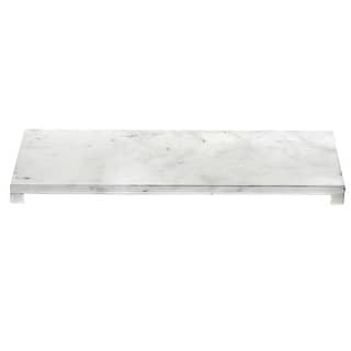 Marble Rectangular Footed Tray Large