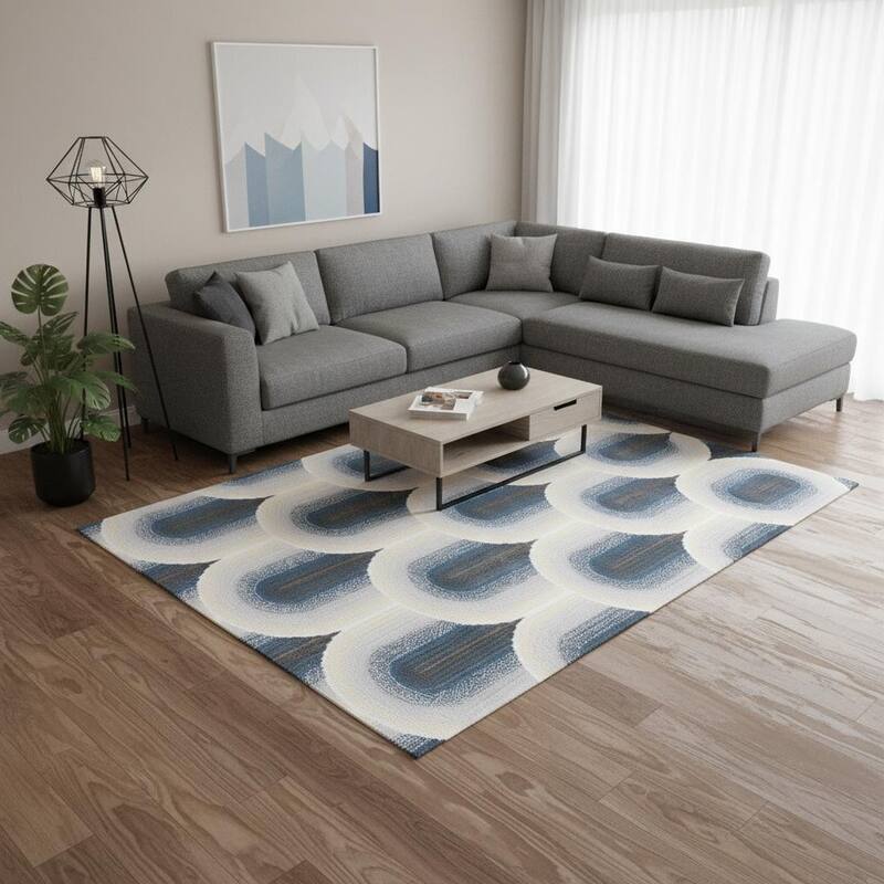 HomeRoots Geometric Modern Rectangle Area Rug - 8' X 11'