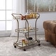 preview thumbnail 2 of 3, Uttermost Stassi 33" Wide 3 Shelf Iron Serving Cart with Casters