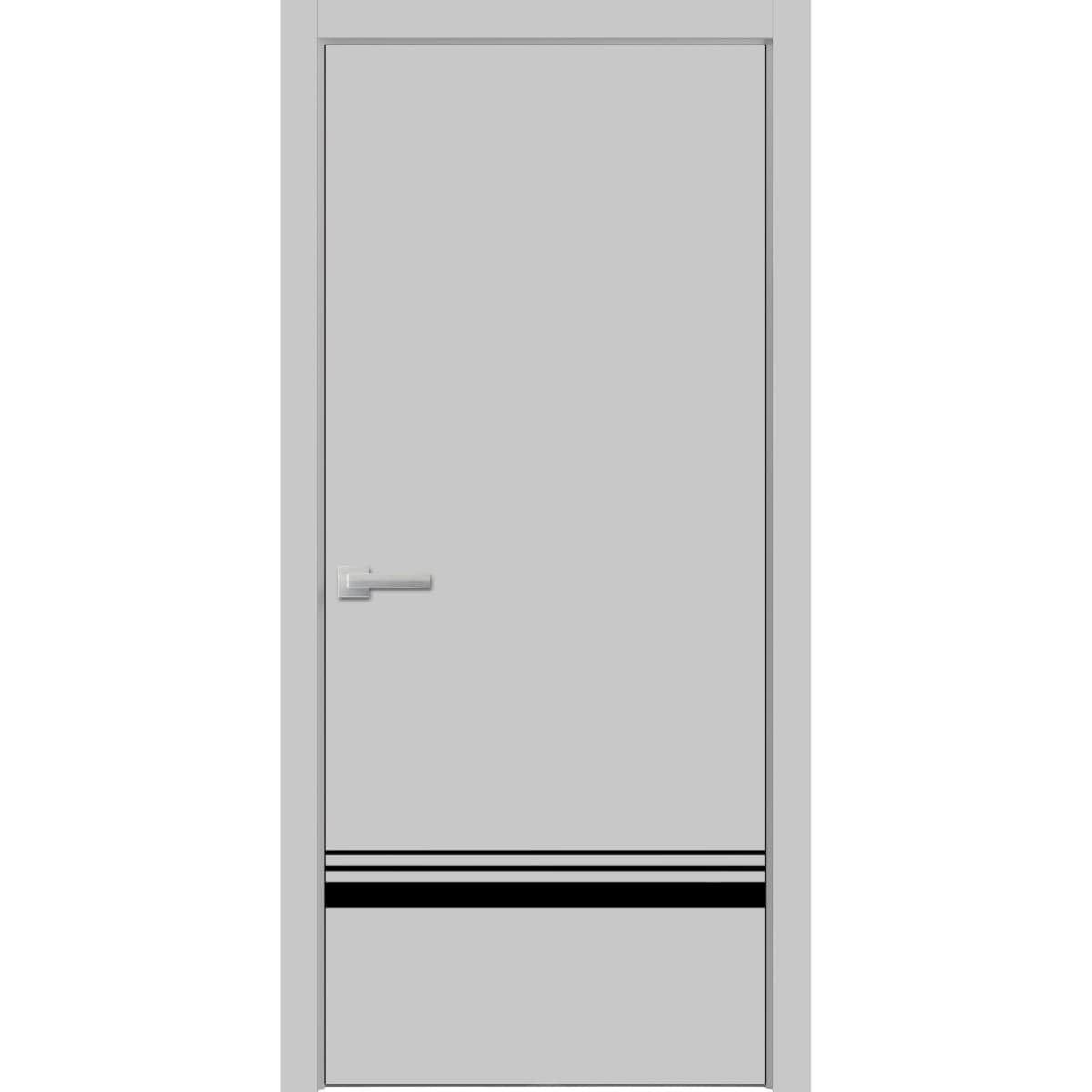 SartoDoors Planum 0012 | Interior French Doors French Door | Solid Wood | Hardware Set | 18x80, Grey Matte Bedroom Door
