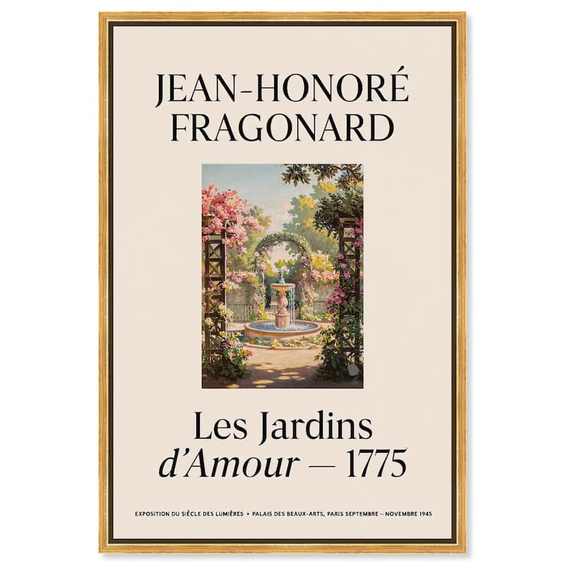 Romantic Gardens Canvas by Art Remedy - Gold - 10" x 15"
