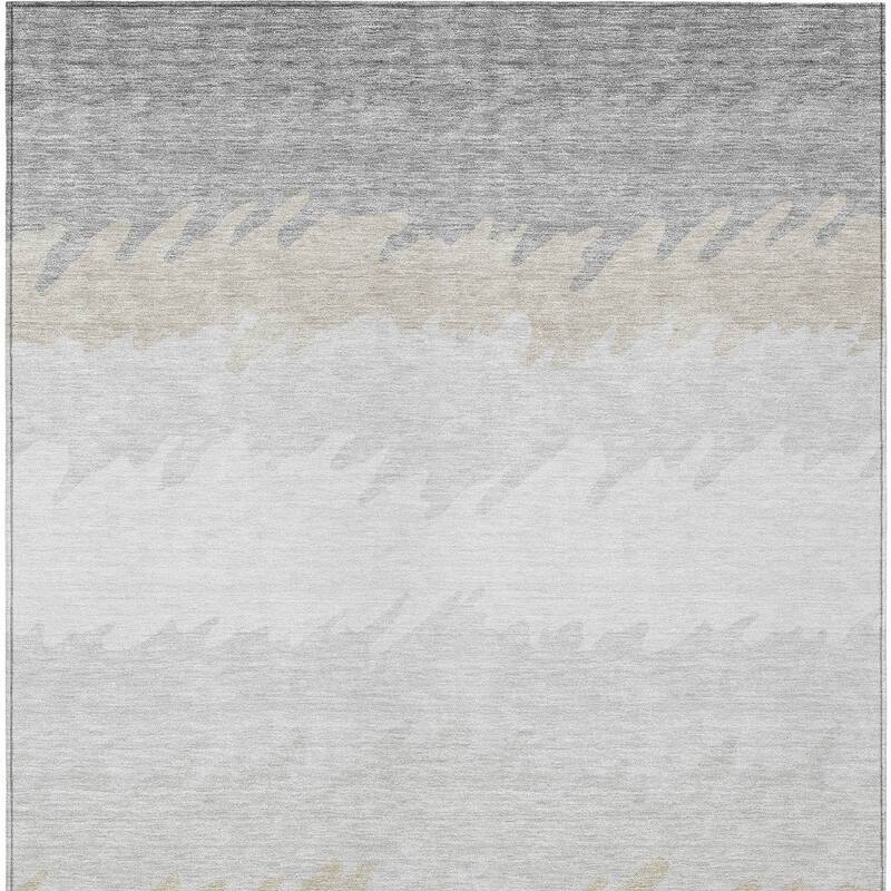HomeRoots Striped Transitional Rectangle Outdoor Rug