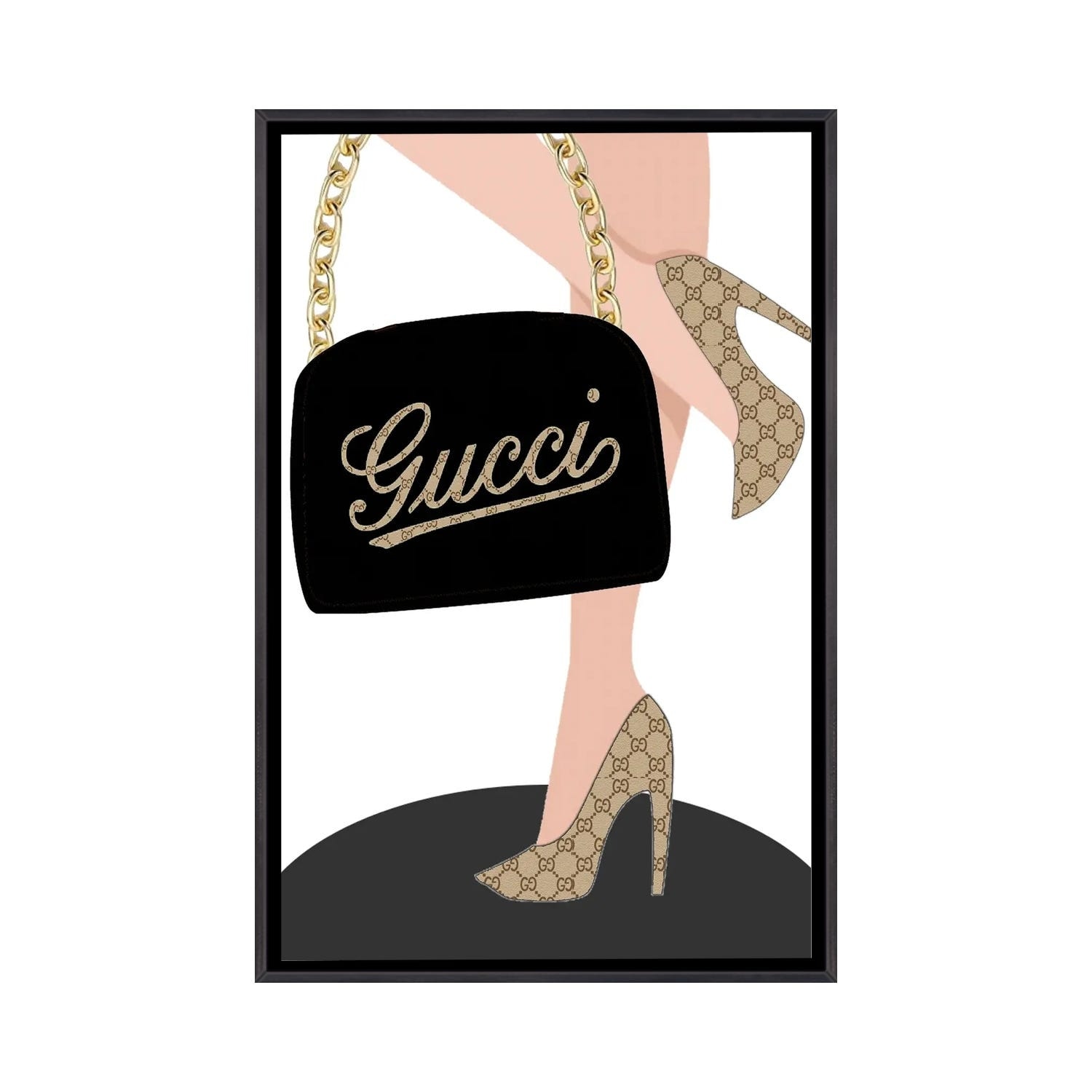 Gucci Tattoos by Julie Schreiber Fine Art Paper Print ( Fashion > Fashion Brands > Gucci art) - 16x24x.25