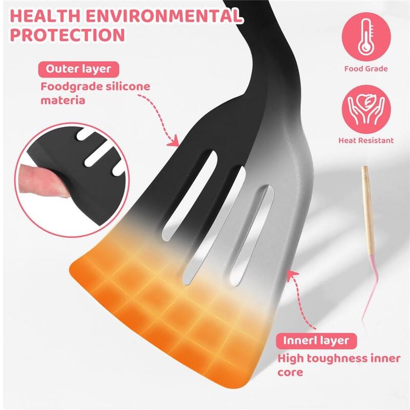 38 PCS Kitchen Utensils Set, Silicone Cooking Utensils