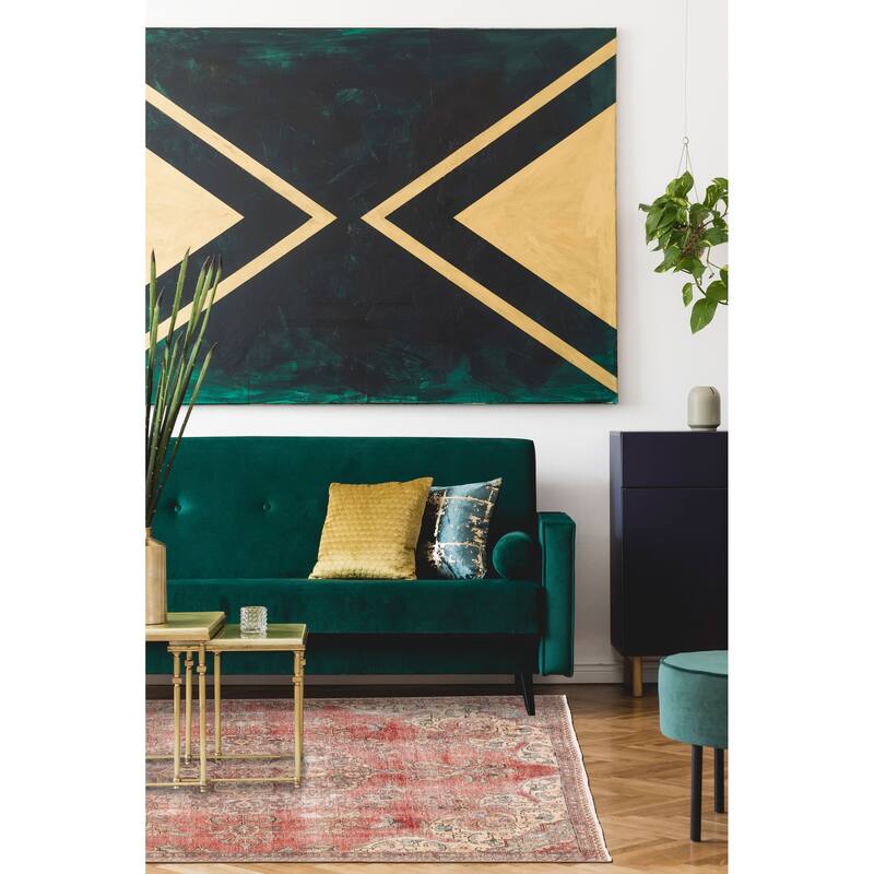 ECARPETGALLERY Hand-knotted Antalya Vintage Red Wool Rug - 7'1 x 10'1