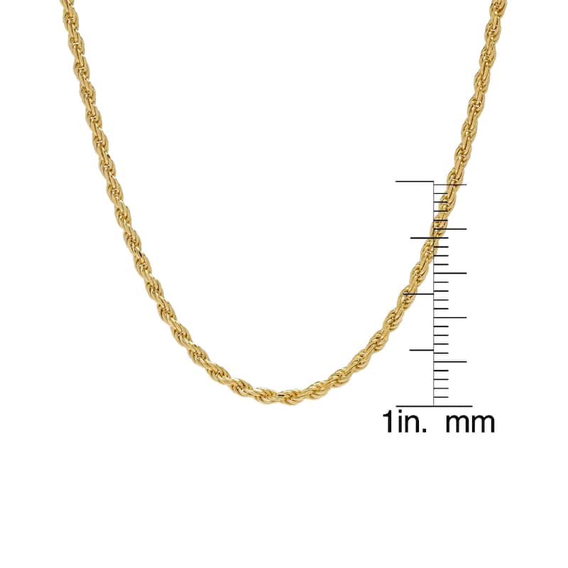 Victoria Townsend .925 Sterling Silver 1.7mm Diamond Cut ROPE Necklace