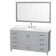 Option Gray / White Quartz Top / Brushed Chrome Hardware