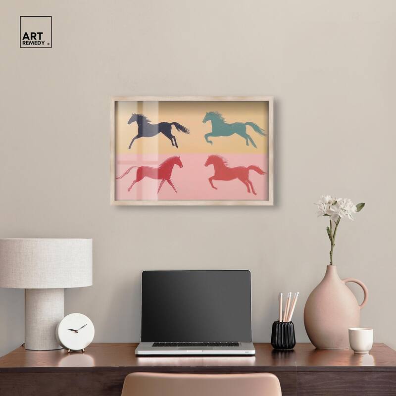 Galloping Quartet Shadowbox by Art Remedy