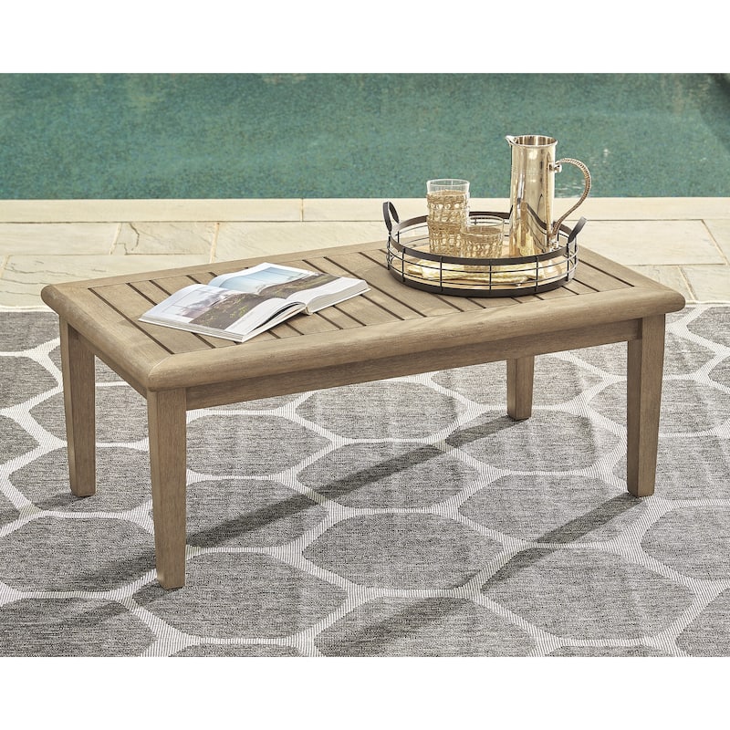 Signature Design by Ashley Clare View Beige 6-Piece Outdoor Package - 55.5"W x 35"D x 32"H
