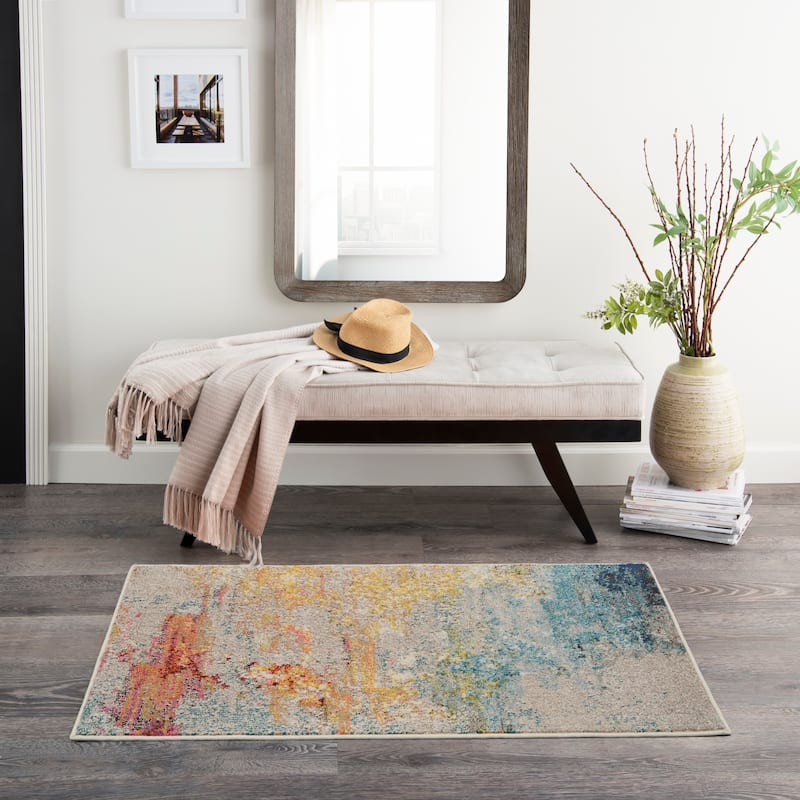 Nourison Modern Abstract Sublime Area Rug - Sealife - Rectangle - 2' 2" x 3' 9"