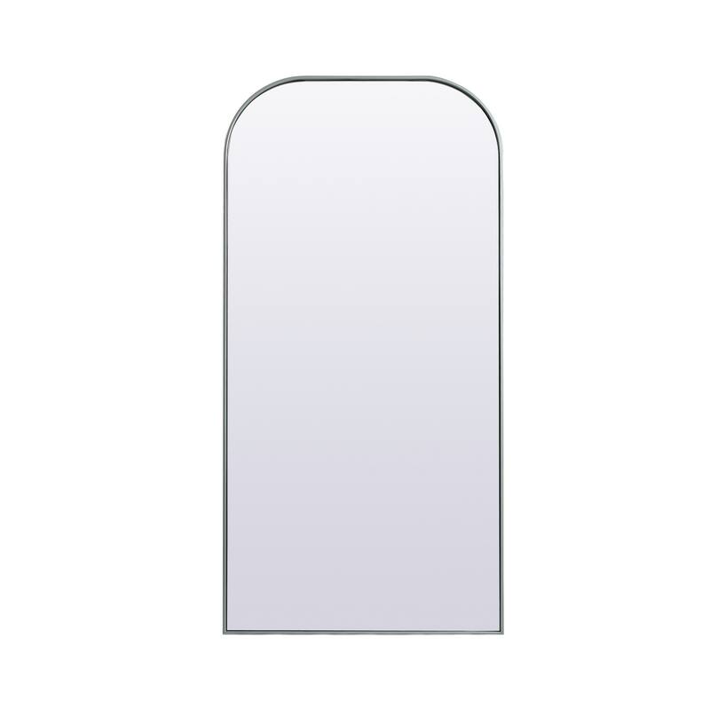 Indigo Home Metal Frame Arch Full Length Mirror 35x72 Inch - Silver