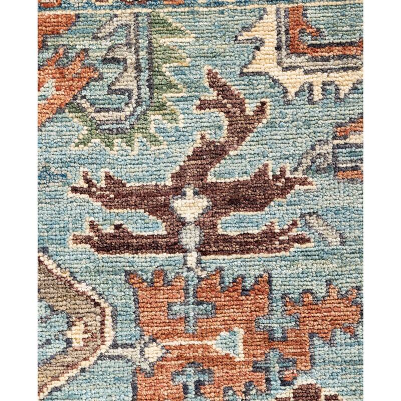 Serapi One-of-a-Kind Hand-Knotted Area Rug - Green - 4' 1" x 5' 10"